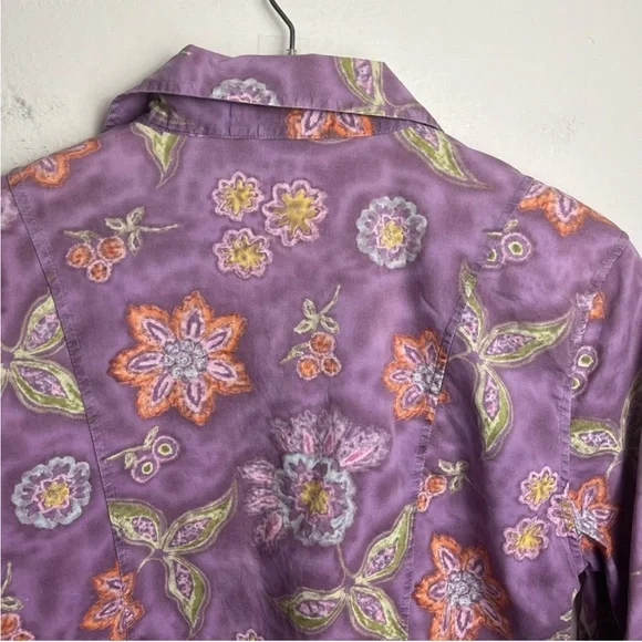 CHRISTOPHER & BANKS Floral Button Down Shirt - Picture 10 of 11